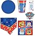 uni que Set de Cumpleaños Completa Paw Patrol La Patrulla Canina 16 niños (16 Platos, 16 Tazas, 16 servilletas,1 Mantel + 10 Velas mágicas ofrecidas) Fiesta Mesa de decoración Novedad 2019