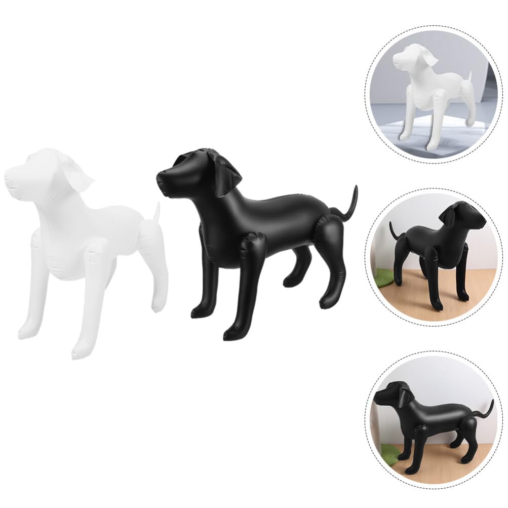 Happyyami Lot De 2 Mannequins Gonflables pour Chiens Debout 31.50X22.05X11.42 Pouces Mannequin pour Chien Présentoir Vêtements pour Chiens Modèle D'Affichage pour Animalerie