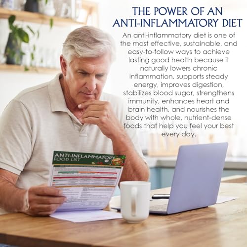 Image of Nonlae Set 3 Anti-Inflammatory Food Charts - Anti Inflammatory Diet for Beginners, Foods to Eat & Avoid, Arthritis Diet Guide, Healthy Grocery & Nutrition Plan, Recipes & Meal Guide