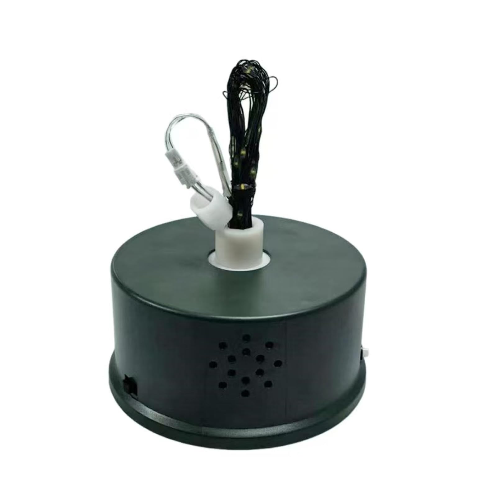 PANGBOER Girevole per Albero Natalizio da Tavolo con Luce Calda a Filo LED, funzioni Musicali e Timer per Decorazioni Natalizie, tavoli per Feste e vetrine Piccola Base per Albero Natale Rotante