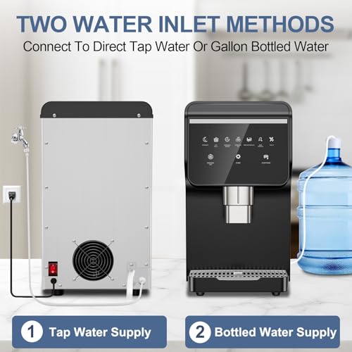 Image of 3-in-1 Nugget Ice Maker with Ice /Water Dispenser,90Lbs /24H Pellet Chewable