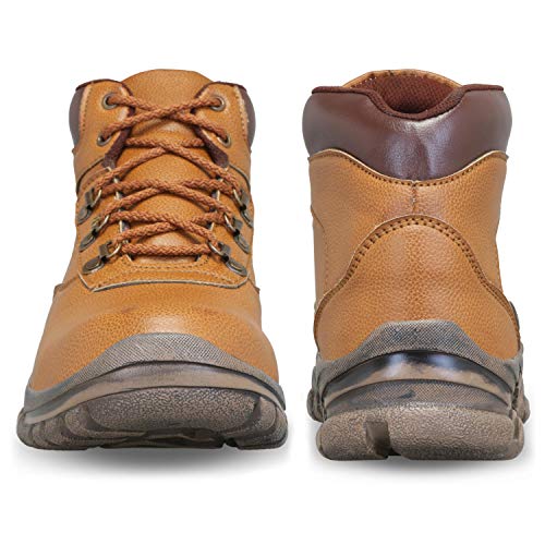 Buy Eego Italy Heavy Duty Steel Toe Safety Boots Tan at Amazon.in