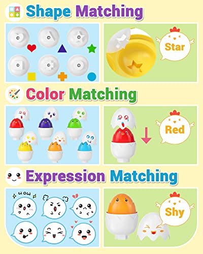 Image of Yetonamr Easter Eggs Toys for Babies Boys Girls Kids, Toddler Easter Basket Stuffers Prefilled Easter Eggs with Toys Inside Filled Infant Montessori Toys Gifts for Toddlers Babies Boys