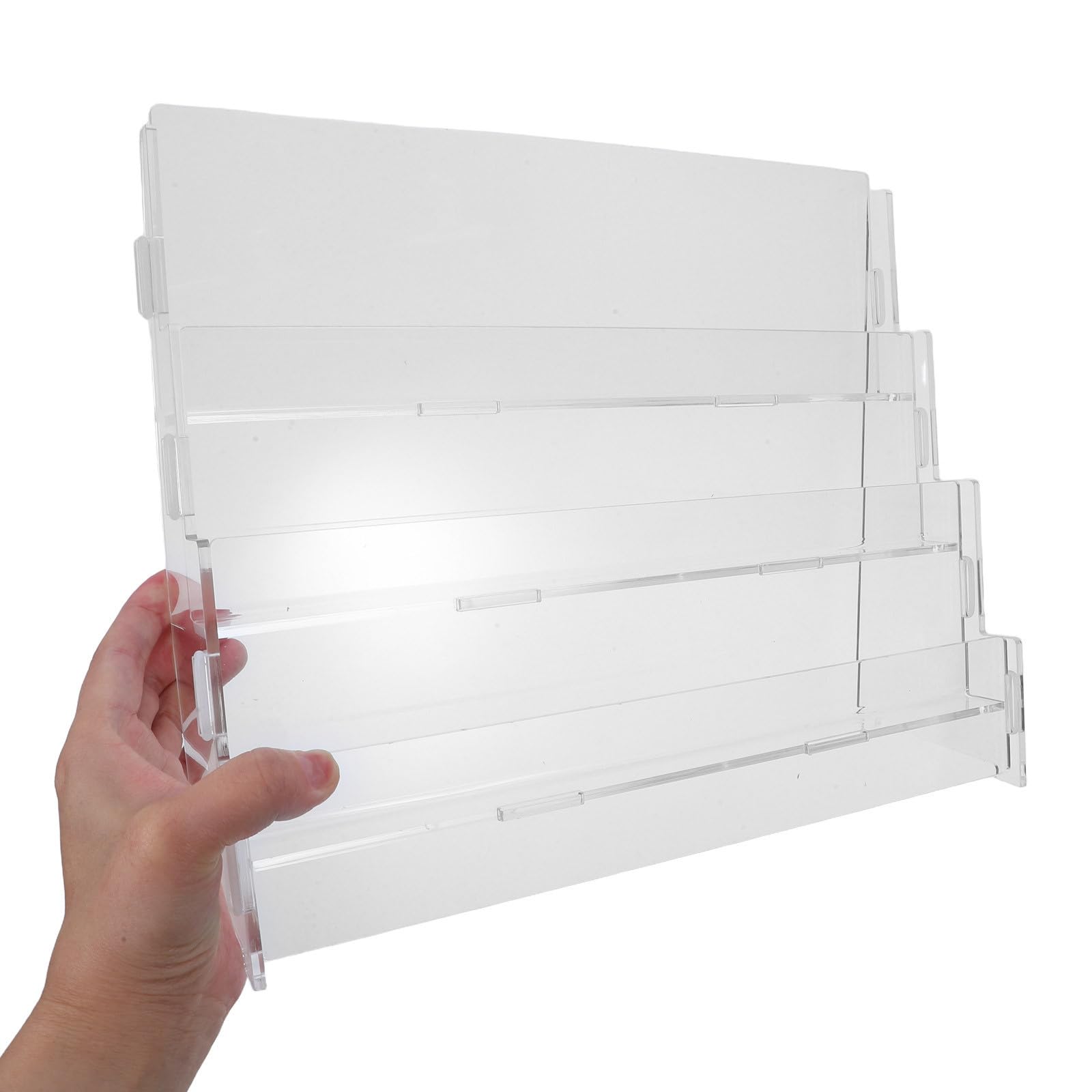 Expositor de Tarjetas de Acrílico Vertical de 3 Niveles para Mesa