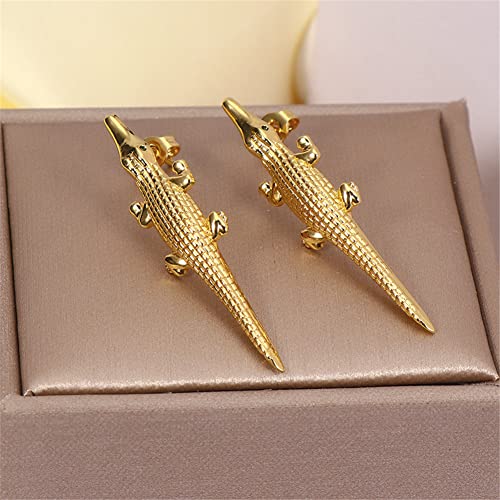 Exaggerated Dragon Crocodile Alligator Earrings Dangle Personalized Crocodile Animal Drop Earrings Stud for Women Gothic Jewelry3