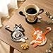 Cat Gifts for Cat Lovers 3PCS Cat Coaster Woven Creative Cute Cat Coaster Insulation Coaster Coffee and Tea Coaster Desktop Gifts