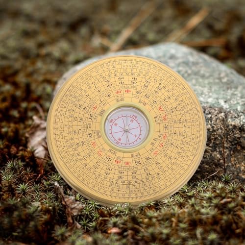 Brújula portátil de cobre para exteriores de 9.5 cm miniatura 5