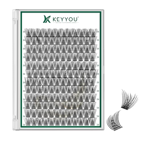 Image of KEYYOU Lash Clusters Air Touch Soft Natural D Curl 16mm Individual Lashes