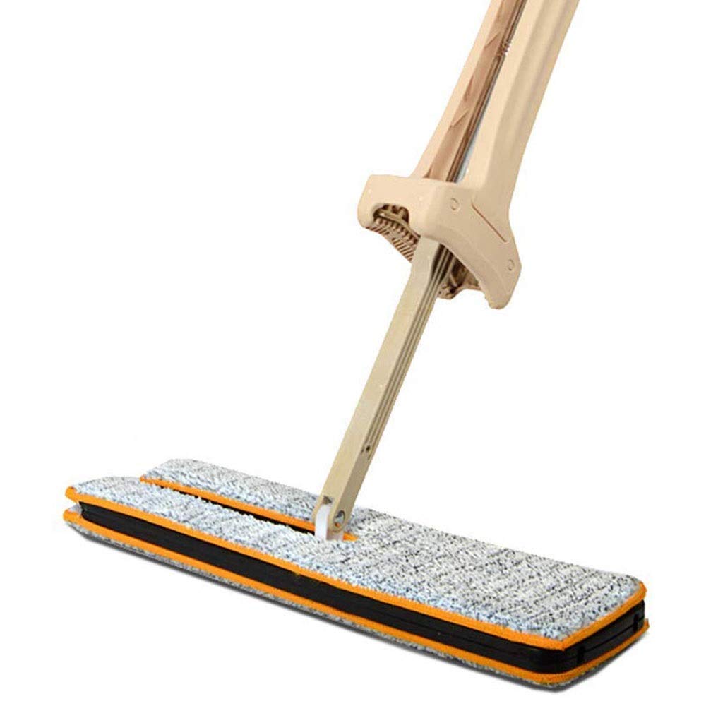 Auto-avvitante Double-Sided Flat Drag Non-Hand Telescopic Comfort Handle Mop Strumento per la Pulizia del Pavimento per Soggiorno Cucina Double Sided Lazy Tile Pavimento in Legno d