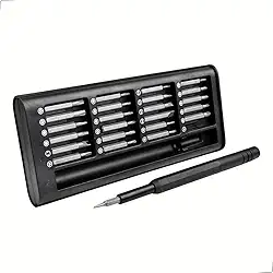 Conjunto de Chaves Precisão Fenda Philips Tork 24 Em 1 Ponteiras Magnéticas de Aço Ideal Para Reparo Celulares Notebooks Relógios Com Estojo Organizador Versátil Ergonômetro Durável E Prático