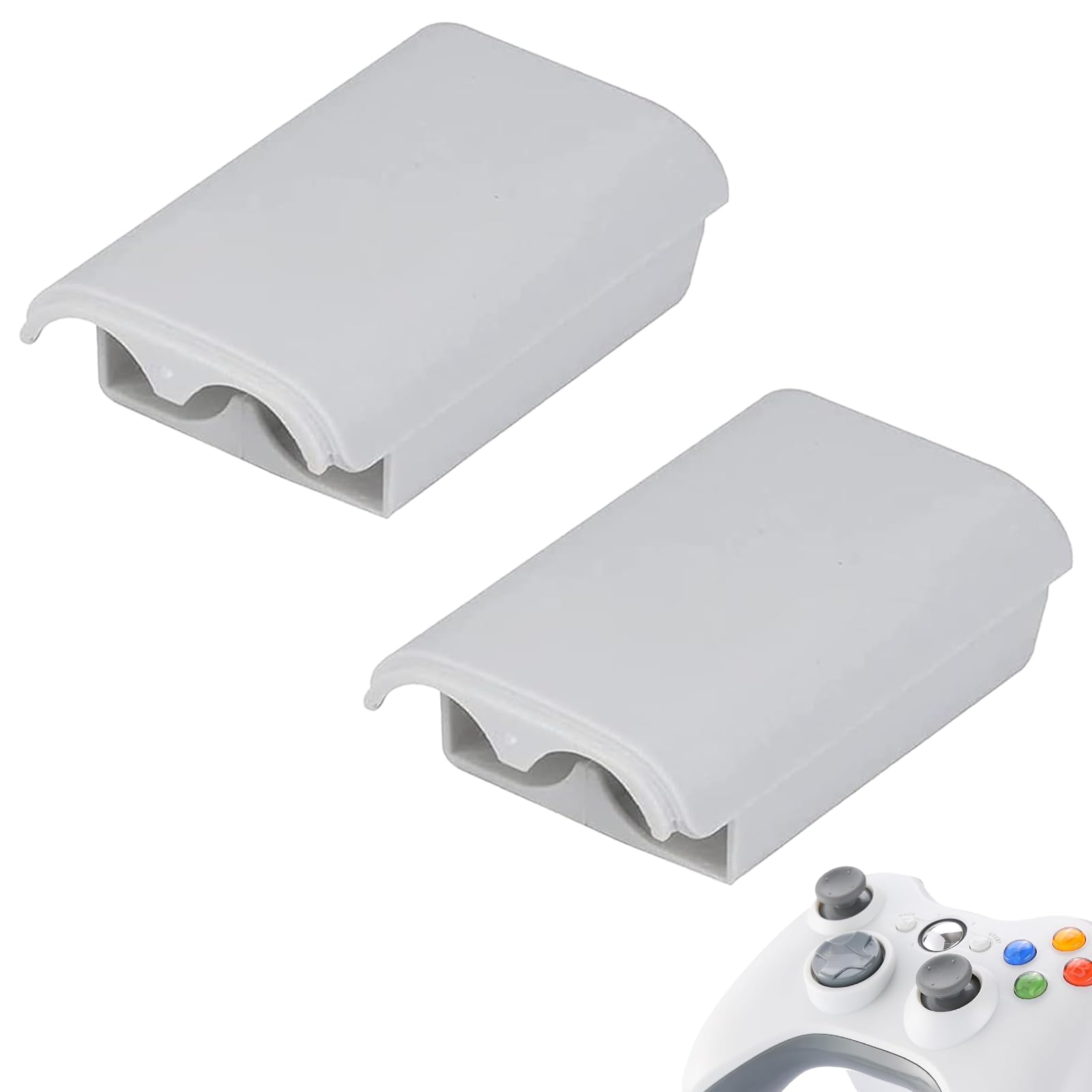 2 Pack Battery Pack Cover Replacement for Microsoft Xbox 360 Wireless Controller, Battery Pack Cover Shell Case for Microsoft Xbox 360 Wireless Controller(Black) — view 7