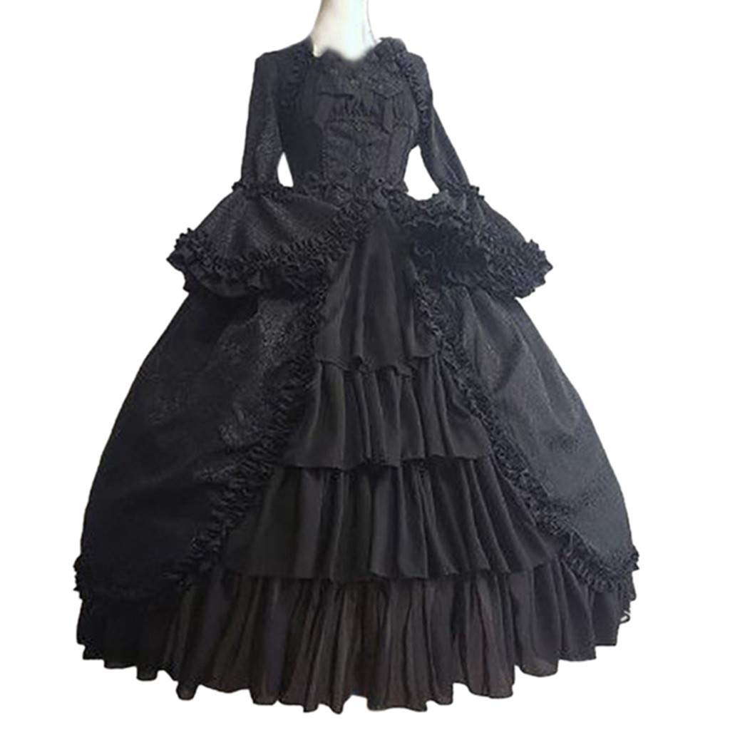 Moda para Mujer Vestido Medieval renacentista Cuello Cuadrado Cintura Empalme Bowknot Mardi Gras Disfraz de Fiesta de Halloween