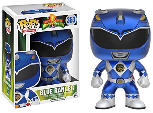 Funko Pop Tv: Power Rangers - Blue Ranger Metallic Gamestop Exclusive