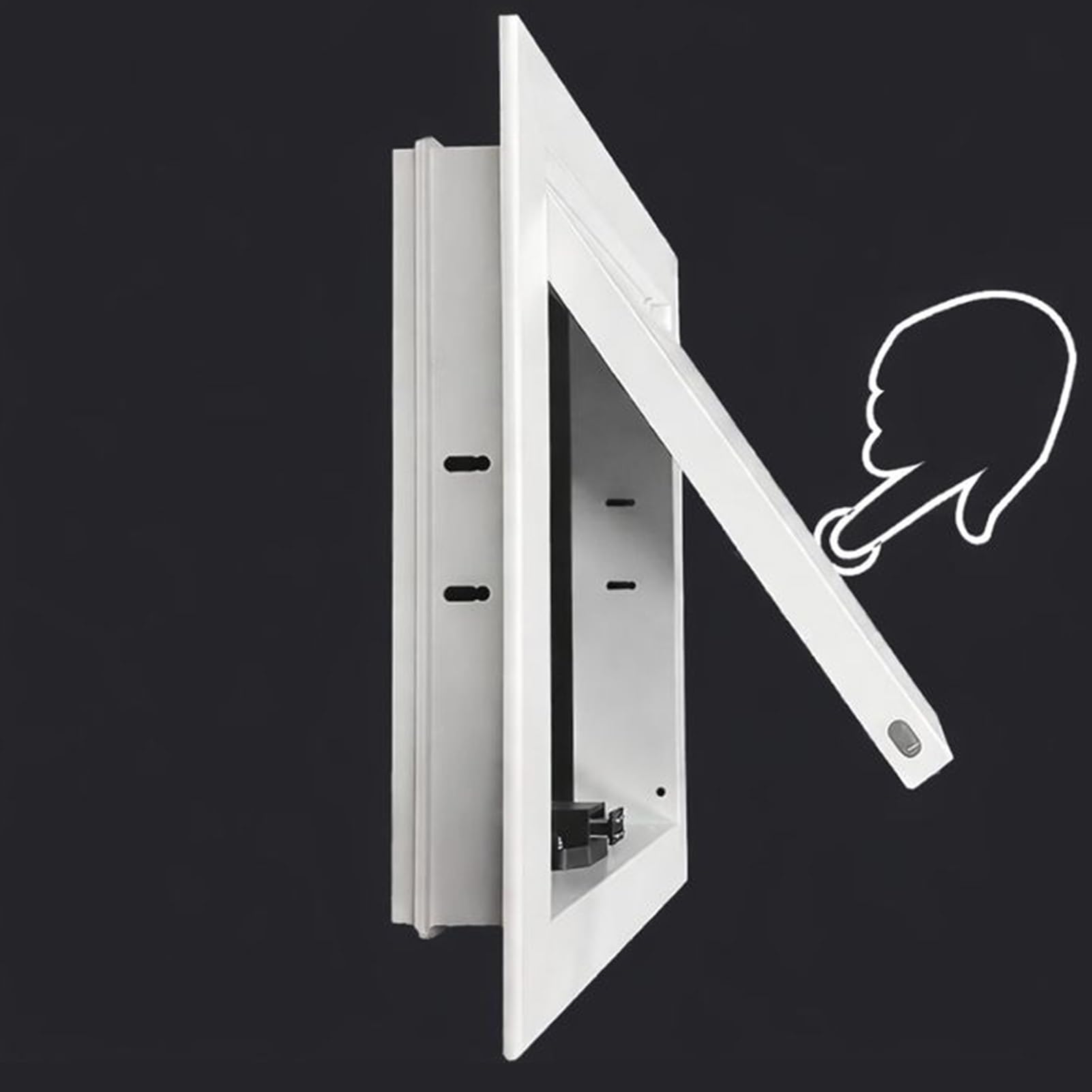 21x21", 22x22", 24x24", Push to Open Wall Access Panel, Thickened Aluminum Alloy Attic Hatch, Service Shaft Door Panel for Hotel/Residential(12x12in/30.5x30.5cm)