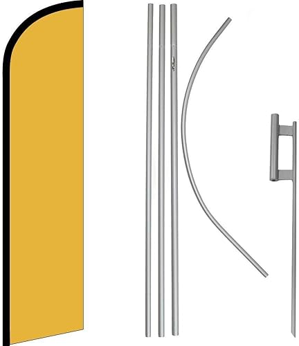 Premium Plain Solid Color Windless Flag & 16' Flagpole KitGround