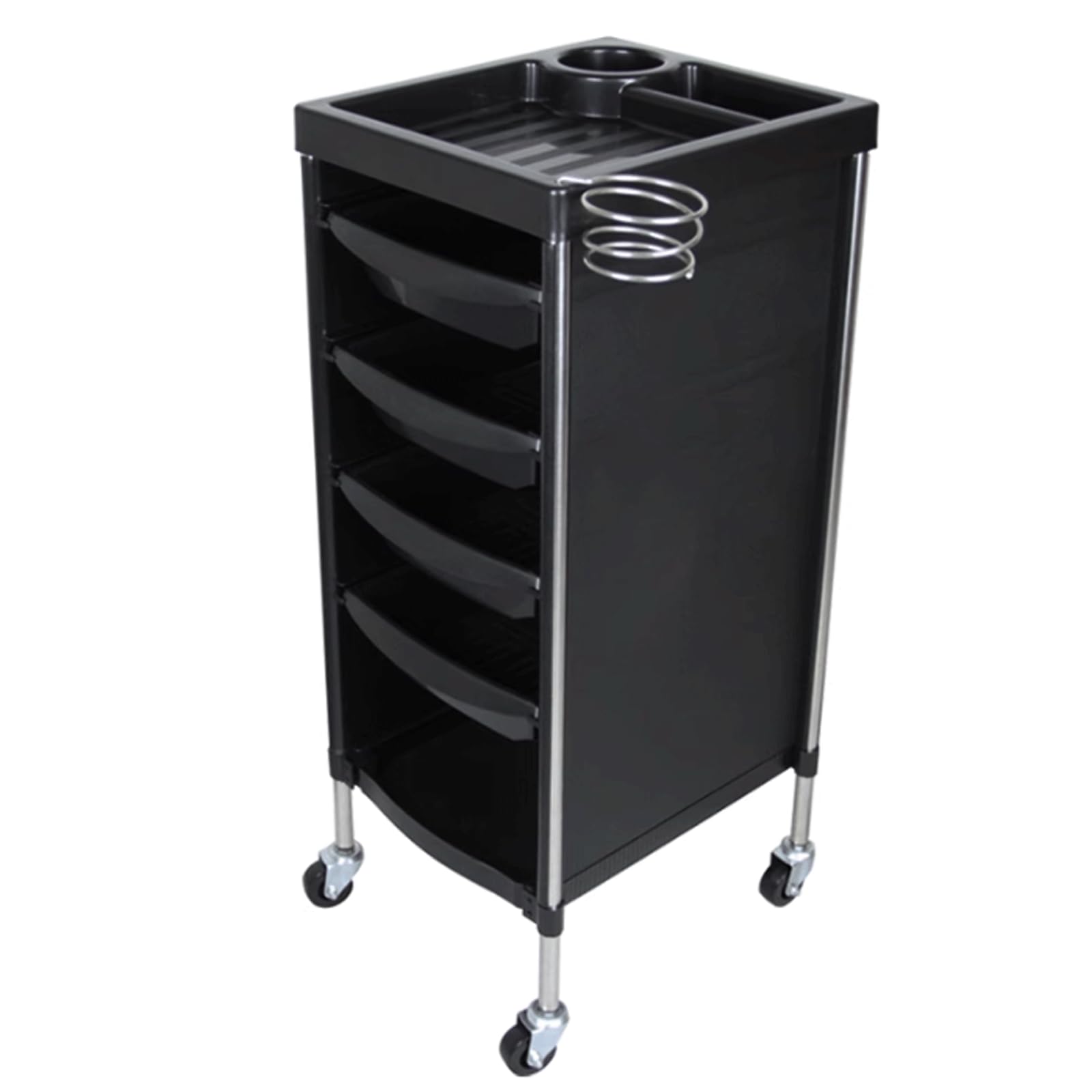Carrello del Salone Carrello per Salone con Vassoio Flessibile per Parrucchiere, Vassoio per Strumenti, Carrello per Barbiere con rotelle, per Negozio di Barbiere
