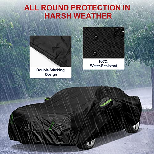 Image of Car Cover for Chevy Camaro 2010-2023 6 Layers All Weather 210T Windproof Waterproof All Weather Protection Outdoor Covers Compatible with Chevy Camaro