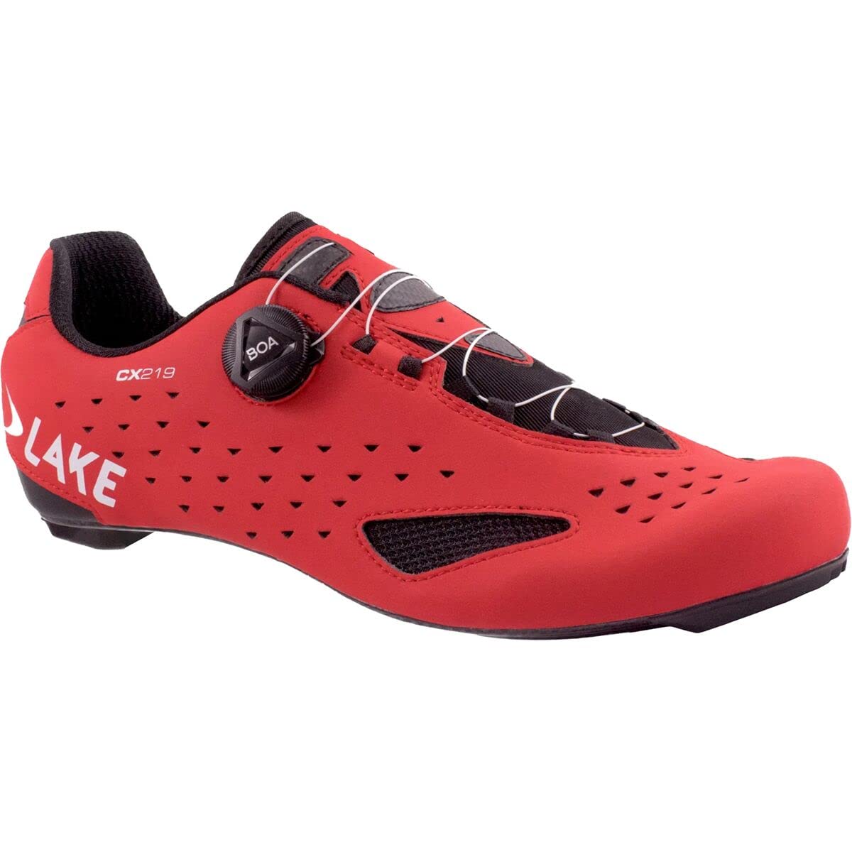 Lake Cx219 Cycling Shoe - Men's Red/White, 42.0
