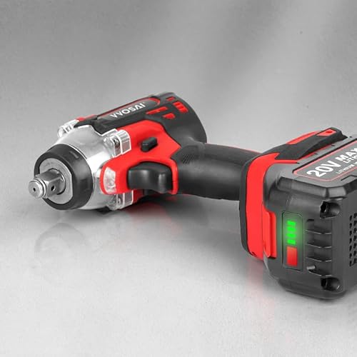 WOSAI Chave de Impacto com Bateria 20V 2.0Ah, Chave Elétrica Sem Escovas, Torque Máximo 340(Nm) 1 Pe