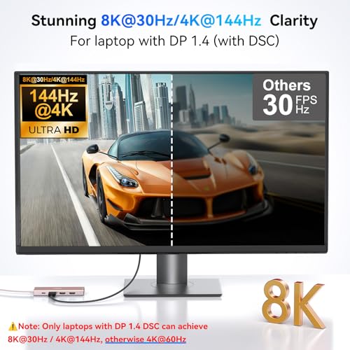 Image of USB C Docking Station Dual Monitor for HP,Laptop Docking Station 3 Monitors
