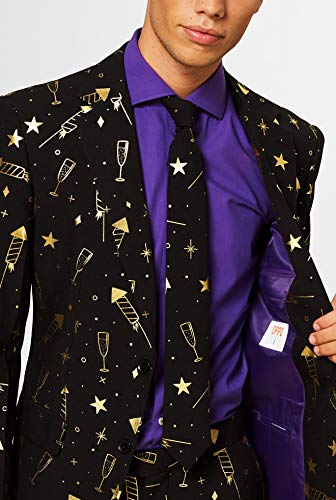 Opposuits Fireworks Suit - US36, Includes Matching Blazer Jacket, Pants & Tie | Slim Fit Ugly Fancy Dress Outfits | New Years Outfit, Office Party, Christmas, Firework Display & Celebration Gatherings - Thumbnail 2