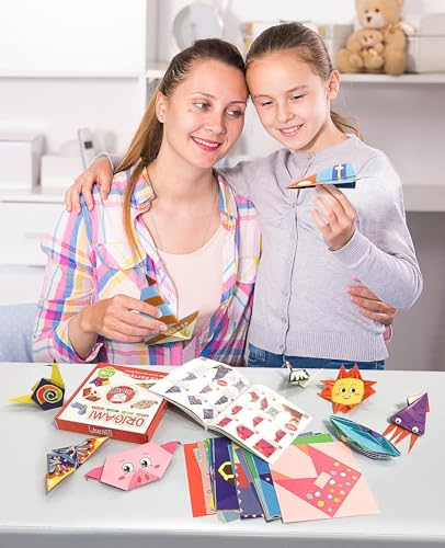 Image of DIY Art & Craft Kits for Boys /Girls 4-8years Old Mess Free No GUE,No Scissors Art Kits, Fun Activity Drawing for Child (Paper Origami)