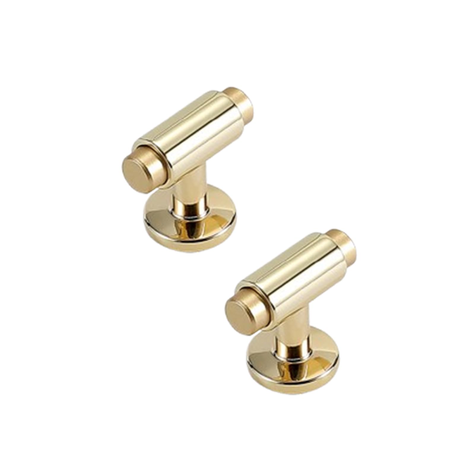 Steytemd Gold Cabinet Handle 2 Pack T-Shape Handle For Furniture Door Modern, Solid Aluminum Alloy | Anodized Surface, Cupboard Handles-Single Hole