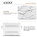 iDOO Matte Rubber Coated Soft Touch Plastic Hard Case for MacBook Pro 15 inch Retina Without CD Drive Model A1398 White Marble Elegance