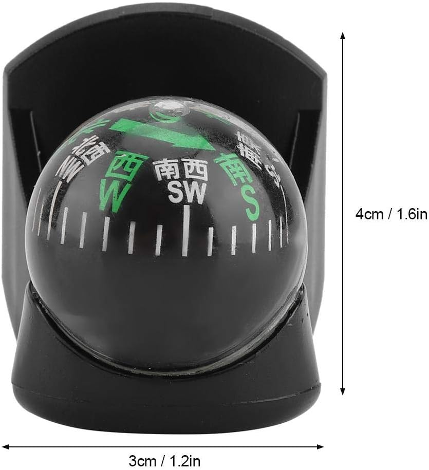 FTVOGUE Car Compass Ball Mini Portable Auto Boat Truck Finding Direction Self- Adhesive Compass Ball Driving Guide : Sports & Outdoors