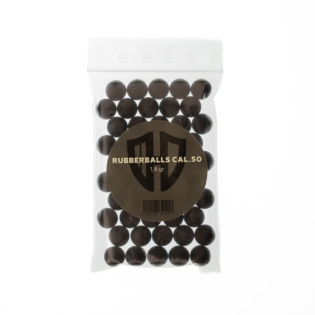 50 palline da gomma Cal.50, HDR.50, HDP.50, extra dure, 1,1 grammi, T4E