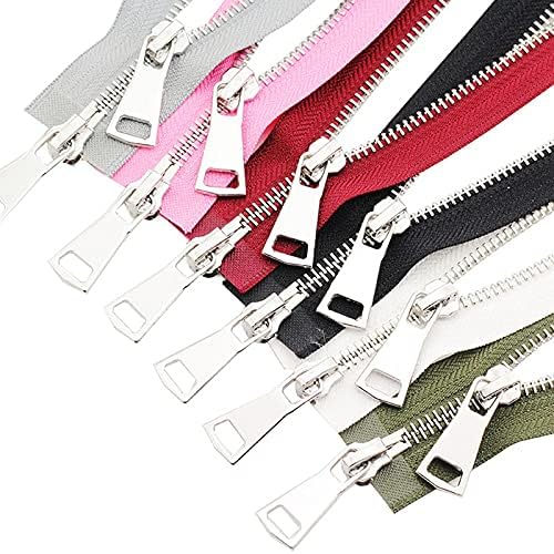 Zipper Replacement,Two Way Open Ended Zipper 2pcs 70/90 cm Double-Headed Metal Zipper Jacket Coat Zipper DIY Handcraft Open Tail Two-Way Zipper Accessories(Pink,70 cm)
