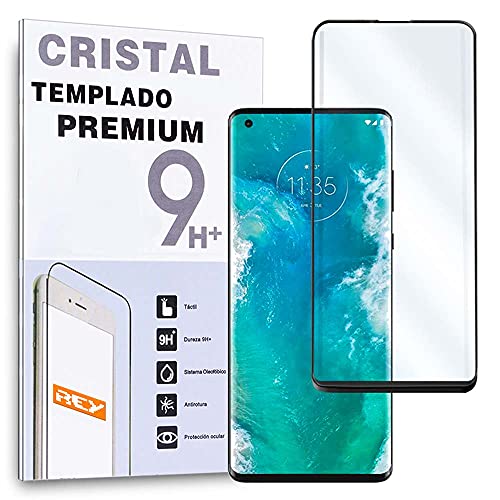 REY Pellicola salvaschermo 3D per Motorola Edge Plus, Nero, Vetro temperato, Copertura Completa, Pellicola Protettiva Protezione Schermo, 3D / 4D / 5D