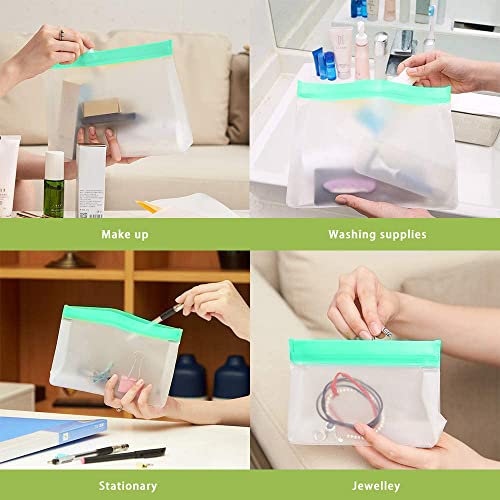 image for sherry Reusable Freezer Ziplock Bags, 6 Pack Kitchen Food Storage Bags