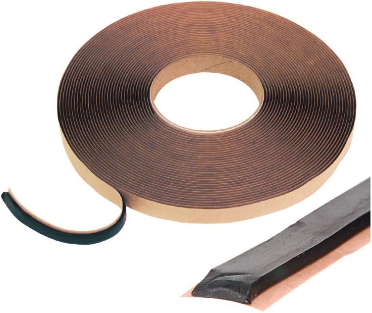 CRL Black 1/8" x 1/2" Butyl Architectural Tape - 20 rolls