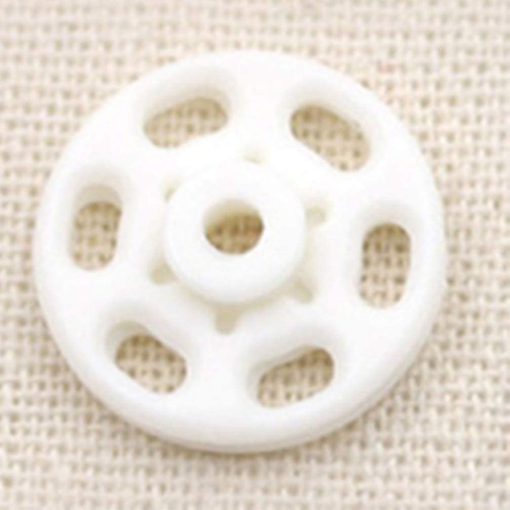 Broches de botón a presión SujetadorSuministros de costura, broches for coser, 1000 piezas de sujetadores a presión de plástico Botones de presión invisibles Botones for costura artesanal Blanco 15 mm