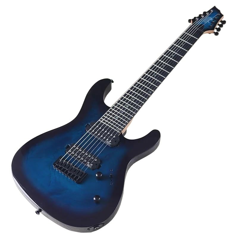 Guitarra Eléctrica de 8 Cuerdas, 39 Pulgadas, Cuerpo de Okoume Sólido, Diapasón de Madera Técnica de...