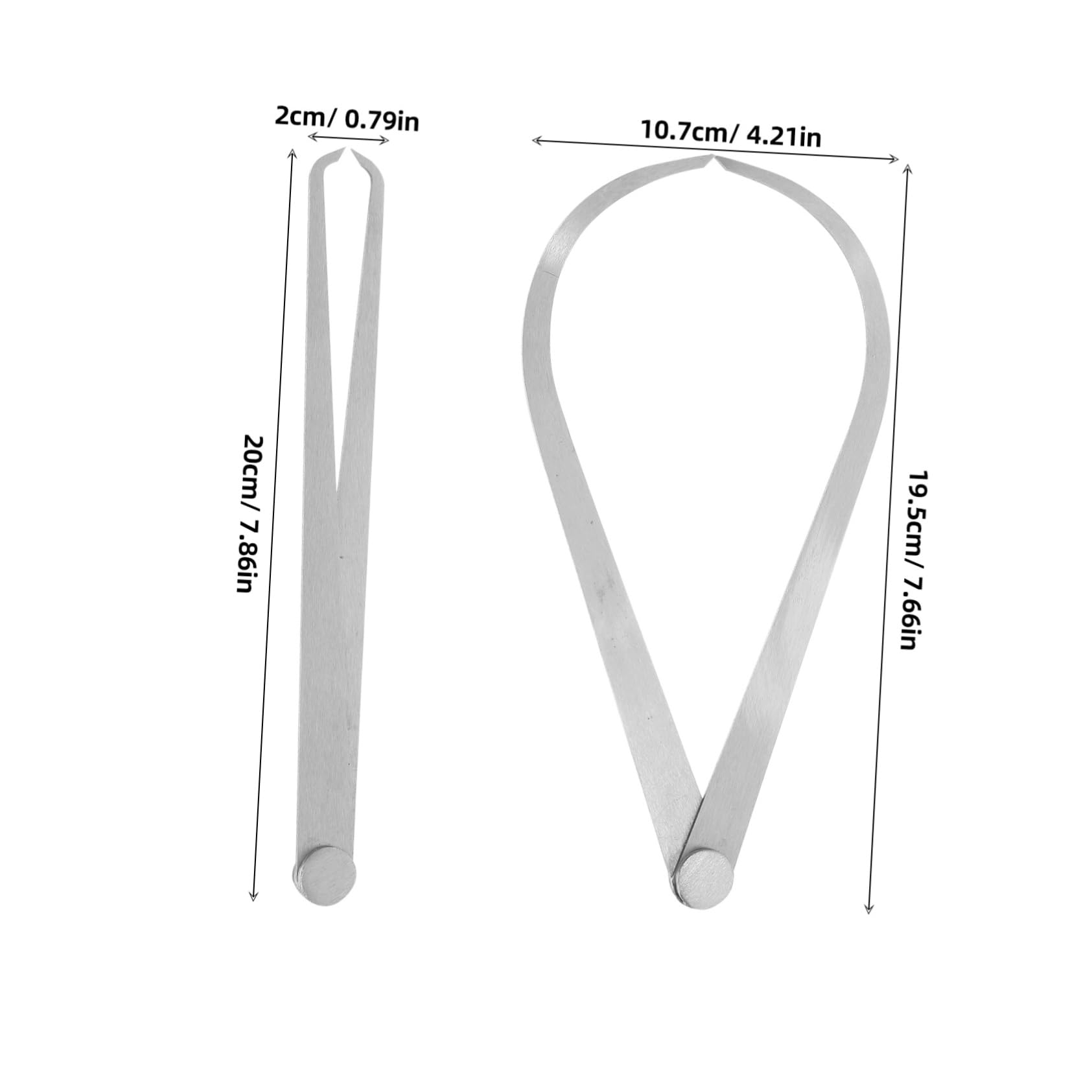 SOLUSTRE 2pcs Stainless Steel Firm Joint Measurement Tools Friction Joint Measuring Calipers for Accurate Indoor Outdoor Measurements Accessories