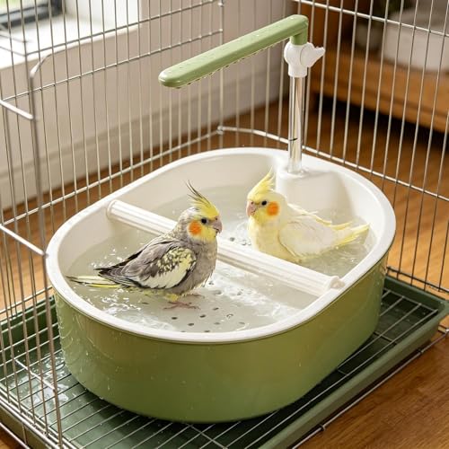Baignoire pour perroquets avec douche automatique et débit réglable - 7
