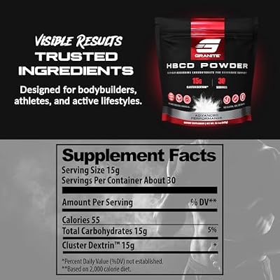 Granite Highly Branched Cyclic Dextrin (HBCD) Powder, Glycogen Supplement for Energy & Muscle Recovery, Cluster Dextrin Carb Powder for Workout Support (30 Servings)