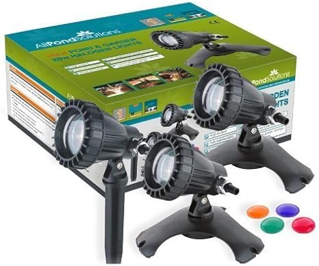 Image Underwater Pond and Garden Lights - Set of 3 x 20w + Colour Lenses All Pond Solutions PG-3 Image Underwater Pond and Garden Lights - Set of 3 x 20w + Colour Lenses All Pond Solutions PG-3
