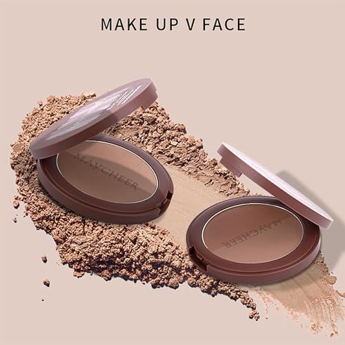 Contour Makeup Palette 2 Shades Face Contouring Kit with Mirror & Brush,Pigmented Silky Smooth Contour Powder Makeup Multi-Use Face Contouring Kit For Face Cheek Nose Contour - Image 6