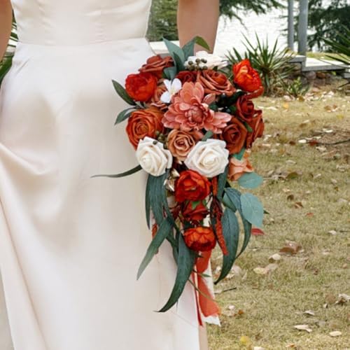 Ramo de novia artificial de alta fidelidad para aniversarios elegantes 6