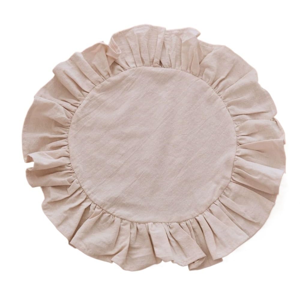 Napperon à volants coton thermo-isolant anti-traces de chaleur pour table