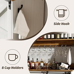 4ever2buyfarmhousecoffeebarcabinetwith8hooks55kitchenhutchcabinetwithstoragewhitecoffeebarwithslidingbarndoorswinebarcabinetwith12racksforlivingdiningroom Urban Country Home Decor 4ever2buy farmhouse coffee bar cabinet with 8 hooks 55 kitchen hutch cabinet with storage white coffee bar with sliding barn doors wine bar cabinet with 12 racks for living dining room urban country home decor