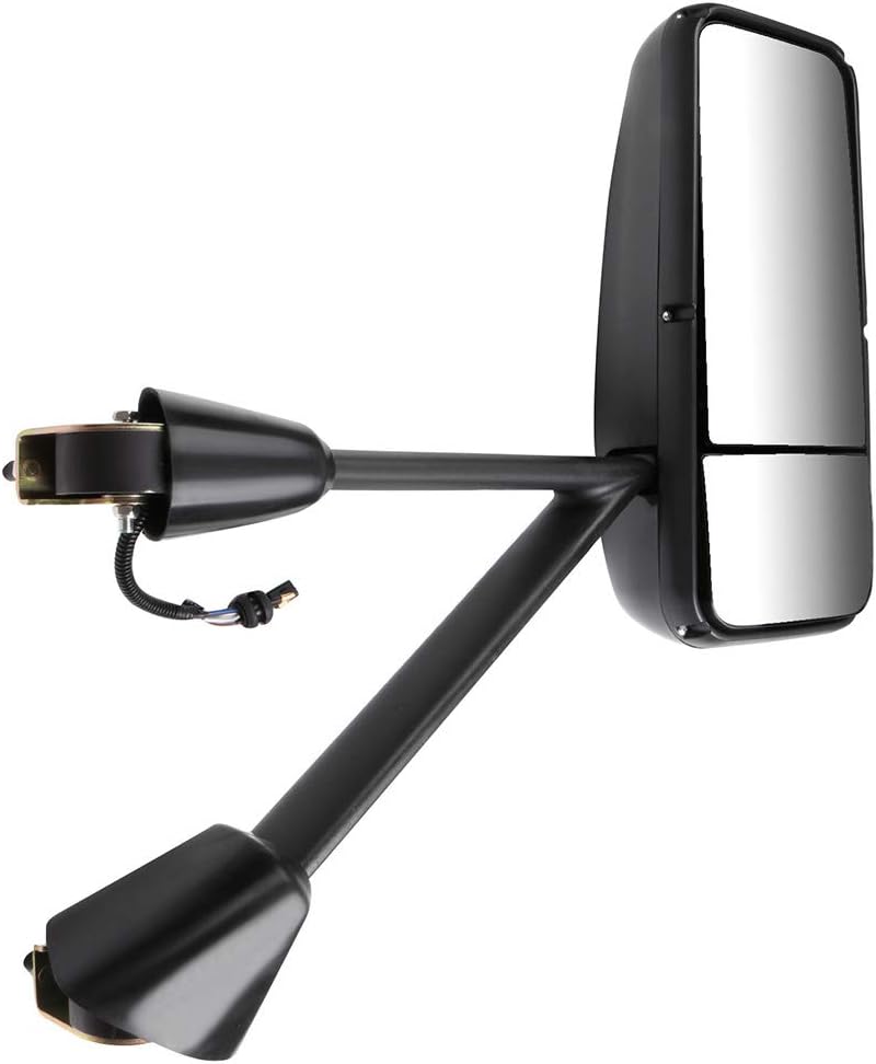 Tow Mirror Towing Mirror Fit for 2008-2016 for Kenworth T660 T600 T370 T270 T800 Rearview Mirror with Right Side Black Housing Power Adjusted Heated
