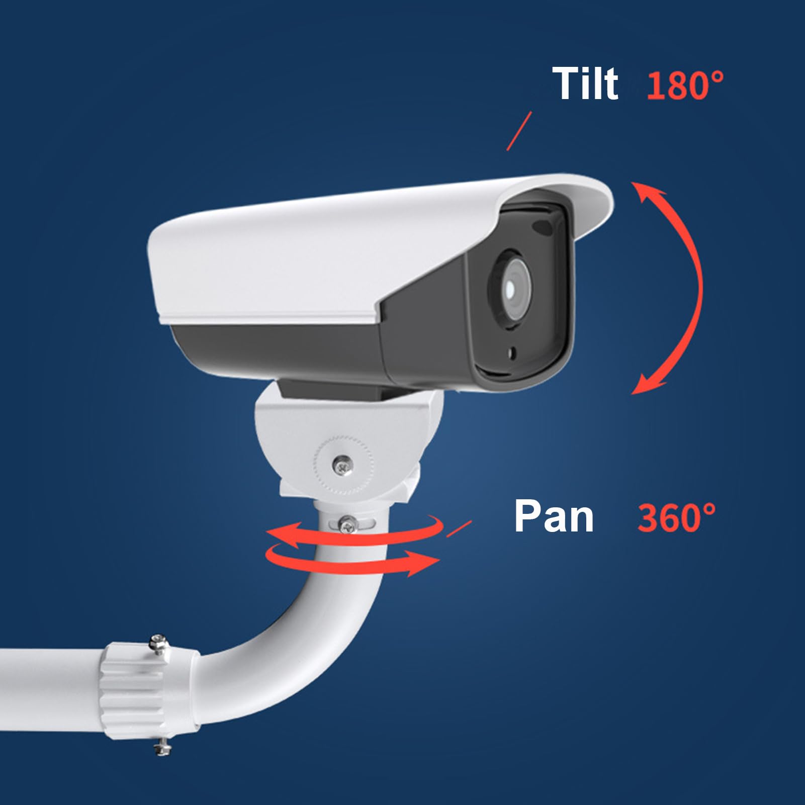 WiTi Solidny uchwyt J-Pole, wysuwany uchwyt montażowy do kamer bezpieczeństwa, regulowany uchwyt ścienny i sufitowy do kamer CCTV IP, metalowy uchwyt masztu z powłoką proszkową