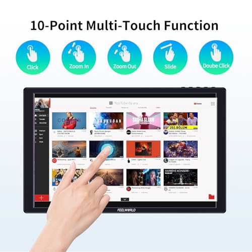 Image of FEELWORLD D10 10.1inch 1920x1200 Telepromter Monitor Build-in Speakers 75mm Vesa,Image Flip Portable Touchscreen HDMI Monitor Compatible for for PC, Camera, Game Console