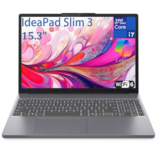Image of Lenovo 15 inch Laptop Computer for Business and Home, Intel 10-Core i7-13620H Processer, FHD+, 4GB DDR5 RAM, 512GB PCIe SSD, WiFi 6, Bluetooth 5.2, Copilot AI, USB-C, HDMI, Windows 11 Home, Luna Grey