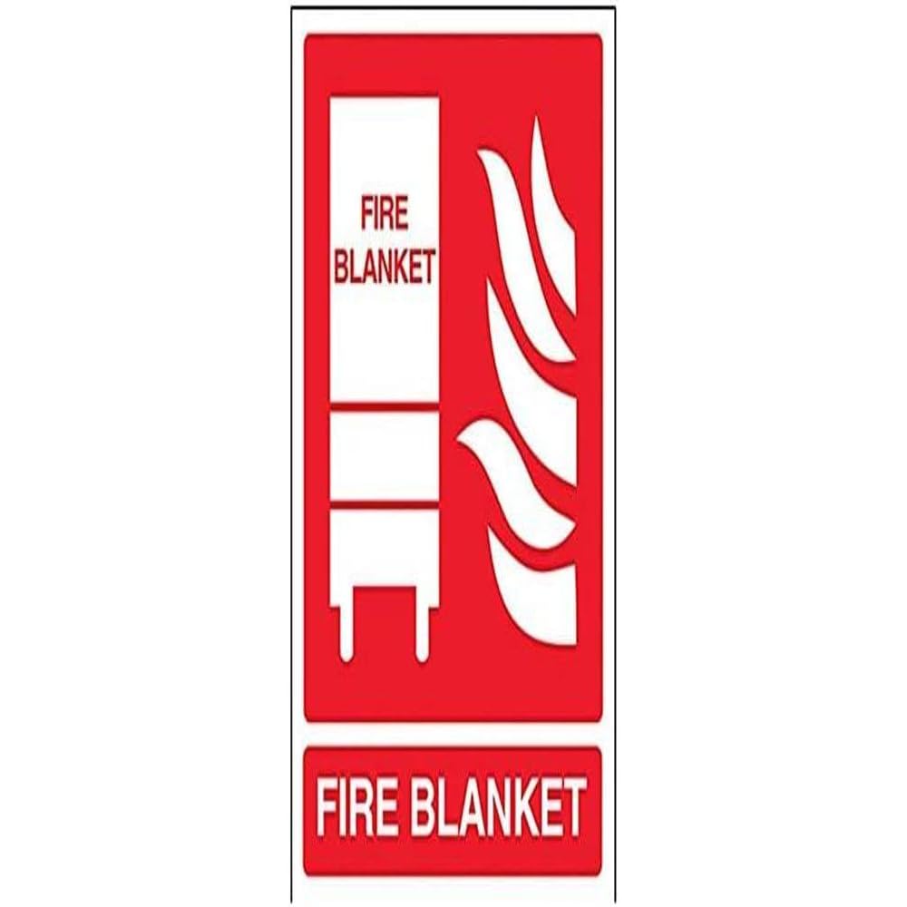 V Safety Fire Blanket Sign - 150mm x 200mm - Self Adhesive Vinyl
