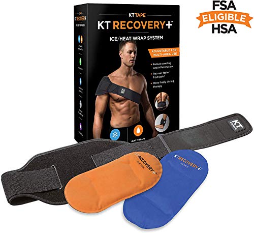 Kt Tape Recovery+ Compression Pad Therapy System, Heating & Ice Pack With Adjustable Wrap For Back/Muscle Pain Relief, Black #TOP1